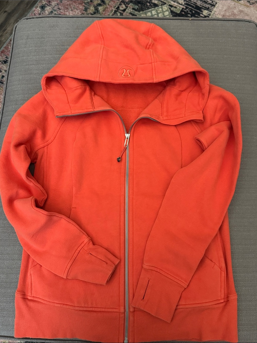 Lululemon Red-Orange Scuba Hoodie